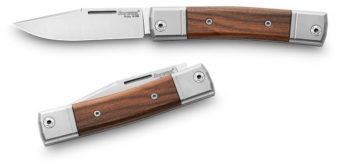 Lion Steel BM1ST BestMAN Slipjoint Single Clip Folding Knife, M390, Santos Wood